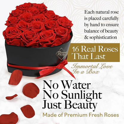 Eternal Heart Preserved Rose Arrangement