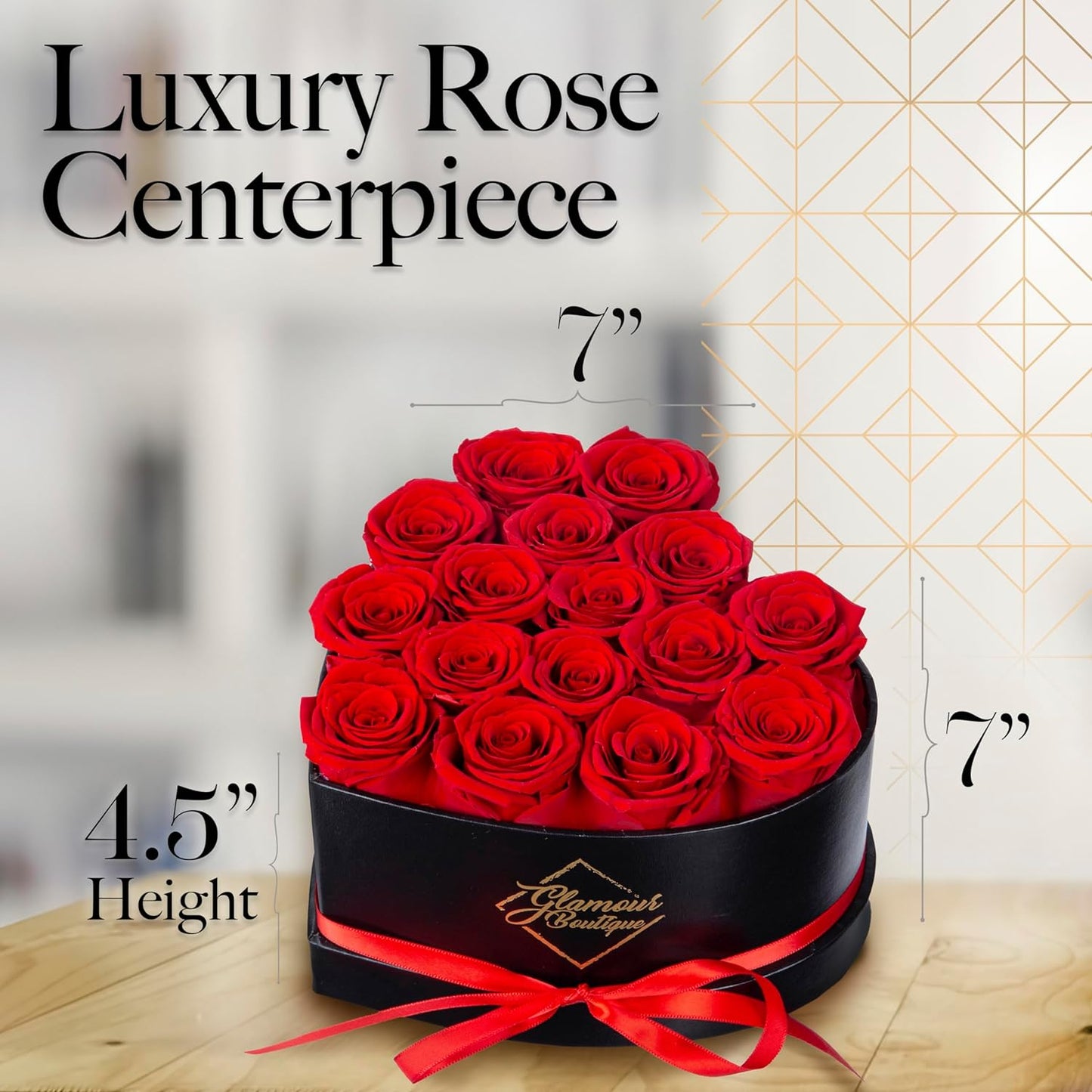 Eternal Heart Preserved Rose Arrangement