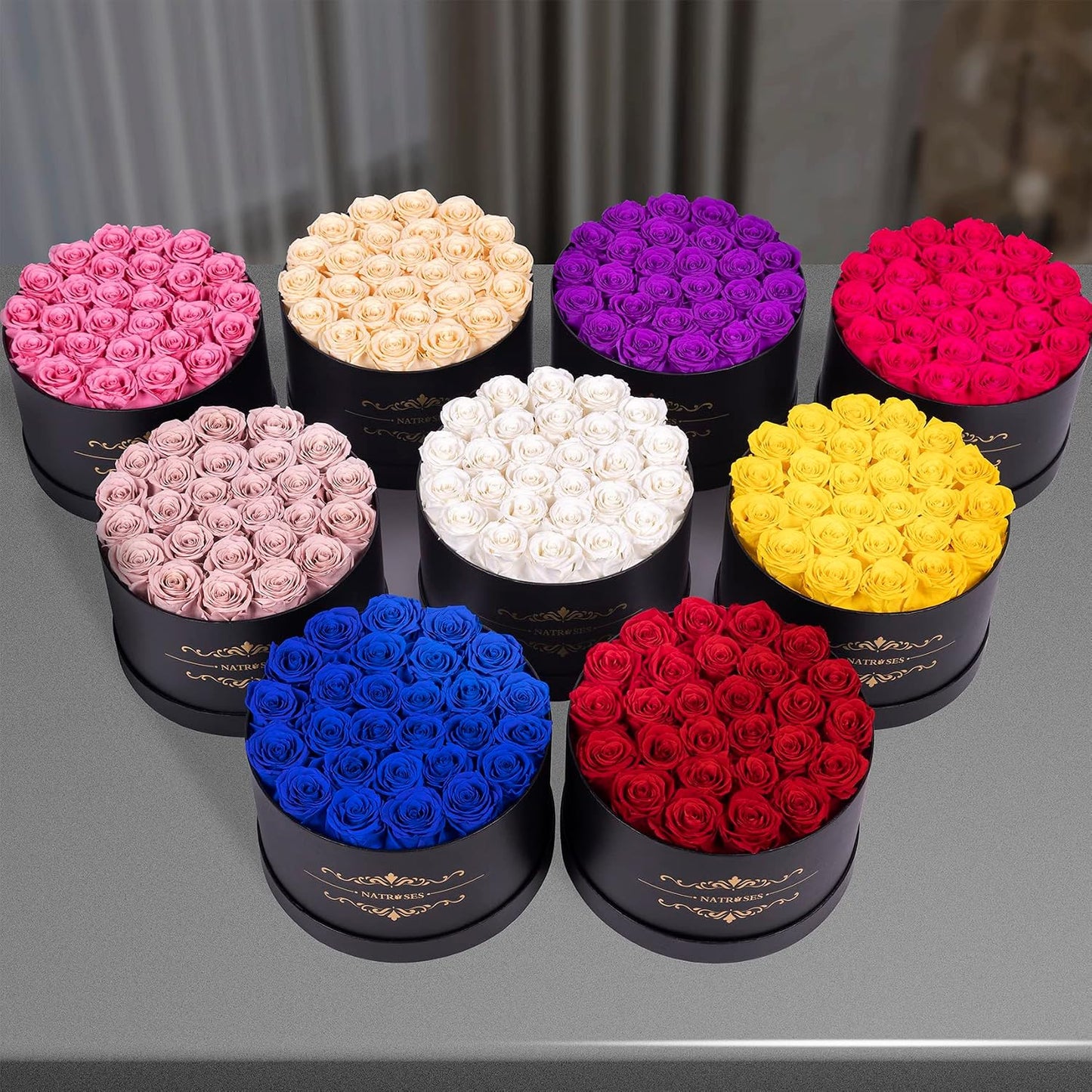 Handcrafted 27-Rose Everlasting Floral Box