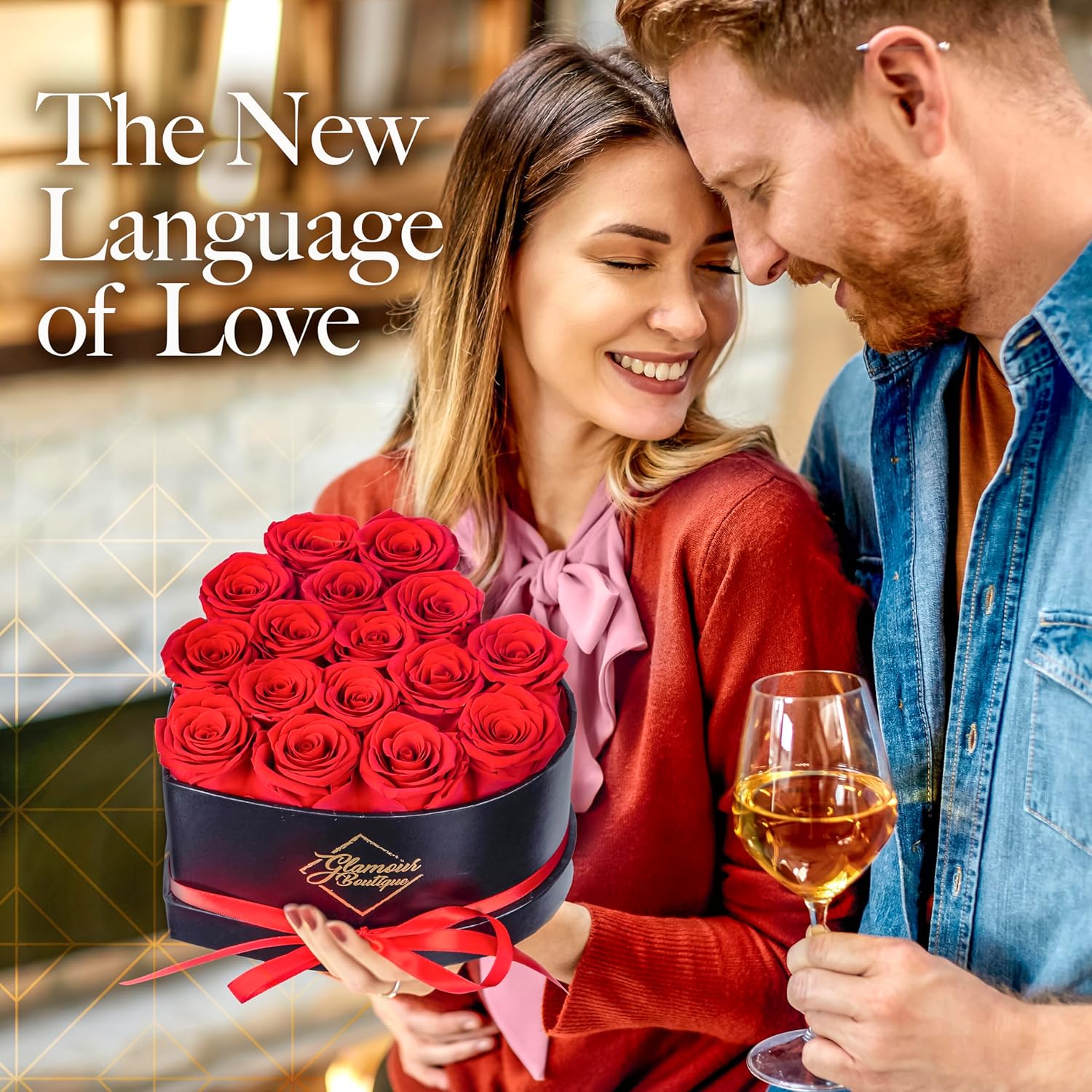 Eternal Heart Preserved Rose Arrangement