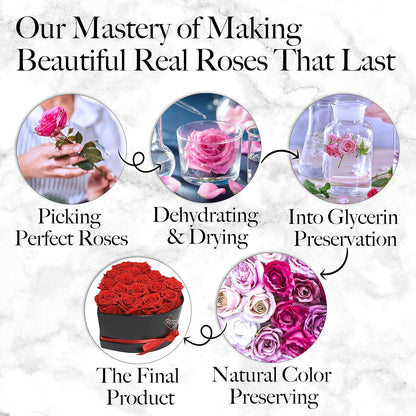 Eternal Heart Preserved Rose Arrangement
